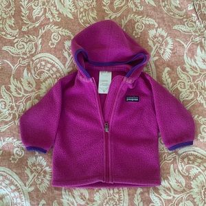 Baby Patagonia fleece pink jacket